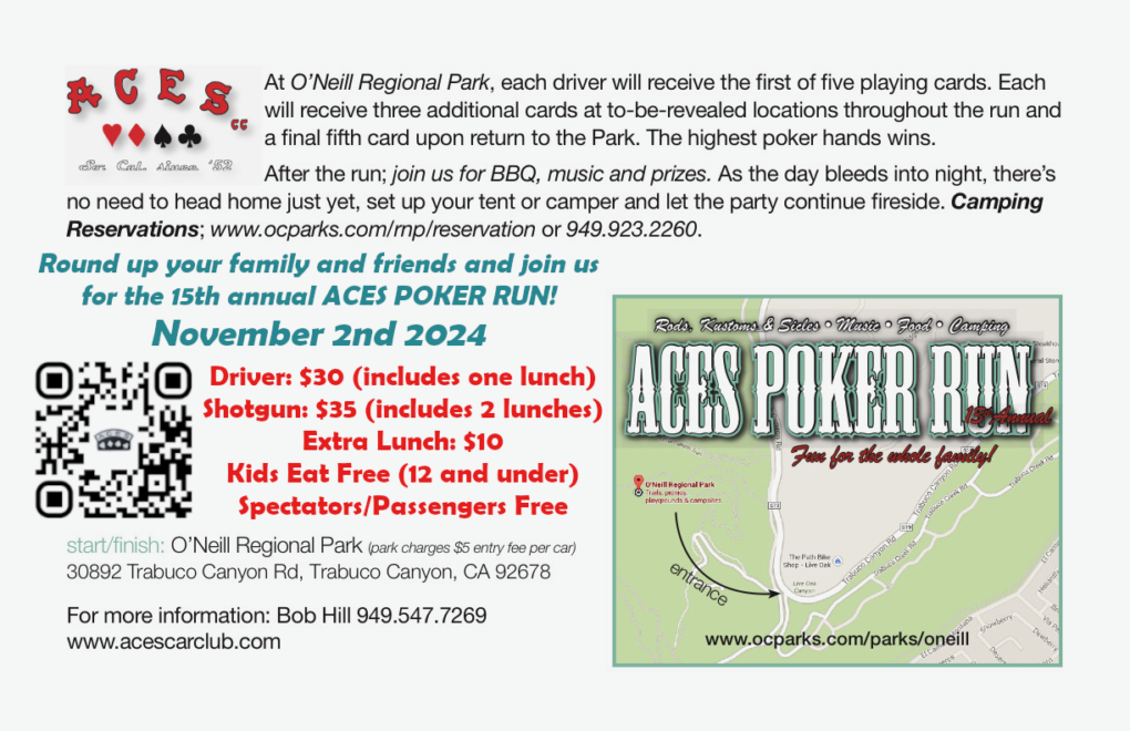 Aces Poker Run 2024 back